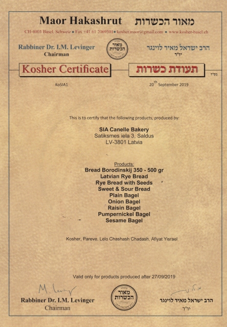 Cannelle Bakery Receives Kosher Certificate