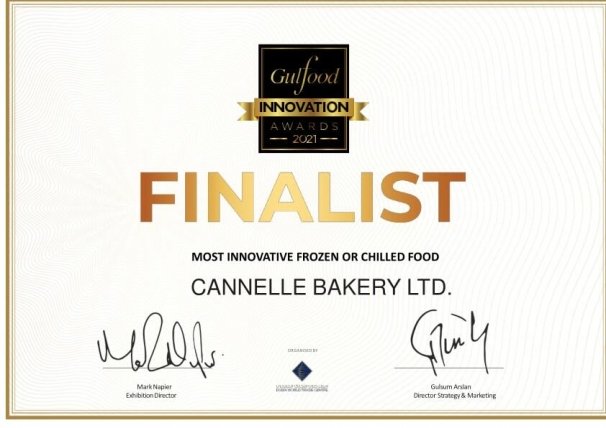 Cannelle Bakery iegūst finālista diplomu Dubaijā