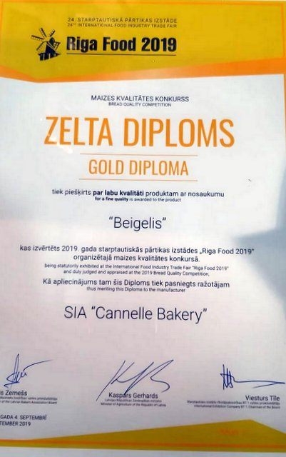Gold Diploma for The American Bagel